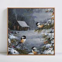 Deimantinė tapyba vaizdinga apvali mozaika, 5D „pasidaryk pats“ deimantų siuvinėjimas 30x30CM black