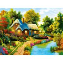 „Pasidaryk pats“ deimantinis siuvinėjimas kraštovaizdžio namo kryželiu mozaikos deimantų tapybos peizažo raštas 20X30CM black