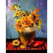 5D deimantinė tapyba saulėgrąža apvalūs deimantukai gėlės deimantinė siuvinėjimo kryželiu raštai dekoras 20X30CM