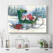 Santa Claus DIY 5D Diamond Painting Full Round Drill Cartoon Snowman Diamond Embroidery Mosaic Resin Christmas Gift Wall Decor Full Round 20X30CM gray