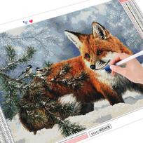 Deimantinių siuvinėjimų išpardavimas Fox Full Drill 5d Deimantinis tapymas Gyvūnų amatų rinkinys Kalnų krištolų nuotraukos, namų dekoravimas Full Round 20X30CM