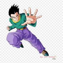Pleistrai drabužių maišams Lyginti ant terminių lipdukų Dbz Evil Goten Goten Gohan raštas, plaunamas šilumos perdavimas blue