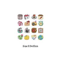 16pcs/set Small Elements Thermal Transfer Girl Boy T-Shirt Stickers Hot Tear New Design Thermal Patch Diy Patch gray