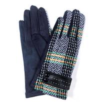 Adult Touch Screen Finger Gloves Woolen Herringbone Suede Cycling Ladies Gloves pink