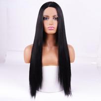 MISSQUEEN sintetiniai nėriniai priekiniai perukai Ombre rudos spalvos Natural Wave Long Free Part Plaukų perukas juodoms moterims Karščiui atsparus 26inches&120% pink
