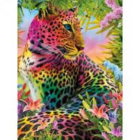 5D DIY Diamond Painting Colour Leopard Animal Cross Stitch Kit Full Round Diamond Cheetah Embroidery Handicraf Full Round 20x30CM