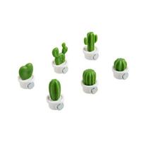 6Pcs/Set 3D Cute Succulent Plant Message Board and Reminder for Kitchen Refrigerator Magnet Button Cactus Decoration Gadget Tool balta