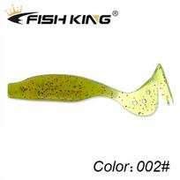 FTK silikoninis švytintis minkštas uodegos masalas 5 dalių nugaros masalas Jig voblerio masalas 100 mm 6,5 g guminis masalas bass 5pcs žalia