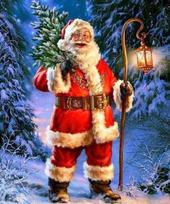 DIY Santa Claus 5D Diamond Painting Full Round Drill Cartoon Diamond Embroidery Cross Stitch Mosaic Kits Wall Art Home Decor Full Round 20x30CM red