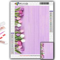 Visas 5D „Pasidaryk pats“ deimantinė tapyba Gėlės Tulpes 5D deimantinė tapyba Full Square 20X30CM pink