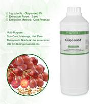 PHATOIL 1000ML/33.8FL.OZ Bazinis aliejus kūno masažui, plaukų ir odos priežiūrai, erškėtuogių, alyvuogių, avokadų, simondsijų aliejus, sveika priežiūra Grapeseed Oil white