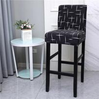 Spausdintas elastinis baro kėdės užvalkalas, skirtas kavinės valgomojo kambariui, tamprus paprastas audinys, žemas nugaros trumpas baro kėdės dėklo dekoro kėdžių užvalkalai 1 piece