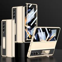 Sulankstomas telefono dėklas skirtas Samsung Galaxy Z Fold 4 5g kietasis kompiuterio išmaniojo telefono dėklas su laikikliu, atsparus smūgiams telefono dėklo apsauginis dangtelis Samsung Z Fold 4 auksas