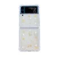 For Samsung Galaxy Z Flip 4 3 Case Transparent Glitter Twinkling Starry Sky Clear Shockproof Back Cover For Samsung Z Flip4 Case For Samsung Z Flip 4