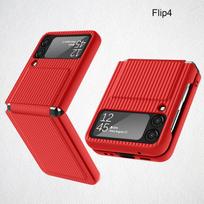 Skysto silikono „Macaron“ lagaminų dizaino telefono dėklas, skirtas „Samsung Galaxy Z Flip 3 Flip 4“ 5 g minkštos vyrių plėvelės ekrano apsaugos dangtelis for Galaxy Z Flip 4 raudona