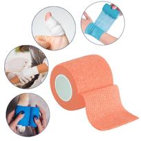 (Puikūs namai)Elastiniai tvarsčiai Lipni tvarstis neaustinė sportinė tvarsčių juosta 5 cm x 4,5 m One size oranžinė
