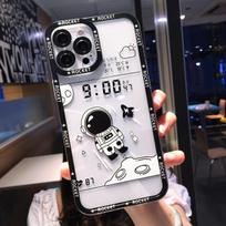 Cartoon Transparent Astronaut Phone Case For iPhone 11 12 13 14 Pro Max XS X XR 7 8 Plus SE 2020 Cute Bumper Back Cover For iPhone 13
