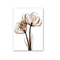 Gėlių krištolo Boho gražios papūgos tulpės plakatų drobės paveikslai sieniniai meno spaudiniai gyvenamojo kambario miegamojo namų dekoravimui 21X30cm No Frame white