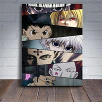Japan Anime Characters Eye Jojo Hunter Posters Pictures Canvas Wall Art Home Decor Paintings for Living Room Decoration 21*30cm gray