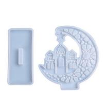 Eid Mubarak Ramadan Dekoras Silikoninė Forma Epoksidinės Dervos Liejimo Forma Papuošalų Amatas white