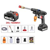 24/48V 7500/15000mAh belaidis aukšto slėgio automobilių plovimo pistoletas Ličio baterijos nešiojamas purškiamas valiklis automobilių ploviklis 24V EU Plug