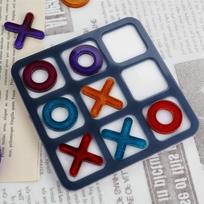 DIY Crystal Epoxy Resin Mold Tic-Tac-Toe OX Chess Game Mirror Silicone Mold For Resin small gray