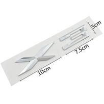 ABS Chrome 3D raidžių emblemos ženklelio lipdukas Automobilio automobilio stilius, skirtas X1 X2 X3 X4 X5 X6 X7 GT X4 sidabras