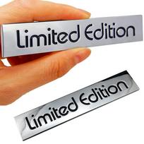 Simbolių 3D raidžių metalinis automobilio lipdukas Riboto leidimo emblemos ženklelio lipdukas JDM lipdukas 10.6CMx2.2CM sidabras