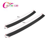 Anglies pluošto automobilio galinės apsaugos buferio apsaugos apdailos dangtelio lipdukas, skirtas Chevrolet Cruze Trax Captiva Aveo Malibu Rubber 90cm black