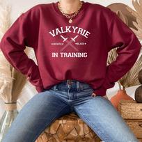 Valkyrie In Training SweatShirt Sarah J Maas Sweatshirts ACOTAR Hoodie Night Court Bookish Gift Women Long Sleeve Pullovers Tops S bordinė