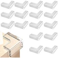16 vnt kūdikių kampų apsauga, kampinė kūdikių apsauga stalams ir baldams, skaidri baldų apsauga, tvirtos sukibimo kampų apsaugos 14x13x3cm white