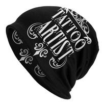 Tatuiruočių meistras Menas Darbas Rašalas Unisex Slouchy Beanie Kepurės Moterims Unisex Hipis Mezgimas Skullies Beanies Kepurės, skirtos slidinėjimui lauke Skullies Beanie Hat