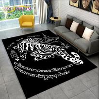 Viking Norse Mythology Valknut Rune Area Rug,Carpet Rug for Living Room Bedroom Sofa Doormat Kitchen Decor,Non-slip Floor Mat 40cm x 60cm gray