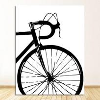 Juoda dviračio meno dviračio drobės tapyba Įkvepianti sieninio meno paveikslėlio dviračio spauda 21cm×30cm NoFrame black
