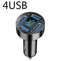 4 prievadų USB automobilinis įkroviklis Greitas įkrovimas Pd Quick Charge 3.0 Usb C automobilinio telefono įkroviklio adapteris iPhone 13 12 Xiaomi Samsung 4USB