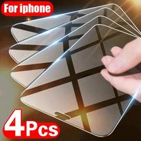 4 vnt. grūdinto stiklo iPhone 11 12 13 14 15 Pro XR X XS Max ekrano apsauga iPhone 12 Pro Max Mini 7 8 Plus SE stiklas iPhone 7 skaidri
