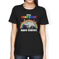 1Tee Loose Fit Real Unicorns Have Curves Rhino Unisex T-Shirt S