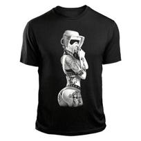 Strom Trooper Tattoo Unisex T-shirt Sexy Girl Ink Wars S black