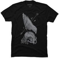 Design By Humans Memento Mori Graphic Unisex T-shirt XXXXL gray