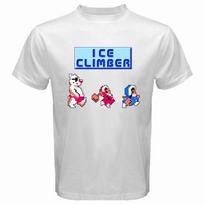 New ICE CLIMBER Retro Classic Video Game White Unisex T-shirt S