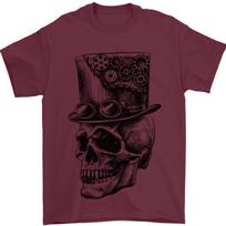 Steampunk Skull With Hat Unisex T-shirt XXXXL black