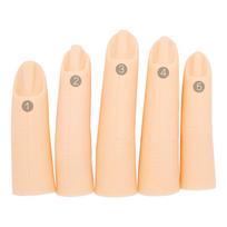 Nagų dailė netikrų pirštų modelių praktika Hand Nail Art Netikras rankos pirštas geltona