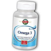 Riebalų rūgštys, Omega 3, Omega 3, KAL 60 kapsulių (67424001) 60softgels
