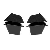 2 vnt bagažinės laikiklis vandeniui atsparus galinės bagažinės laikymo dėžės šoninė dėžutė su kilimine danga 2pcs juoda