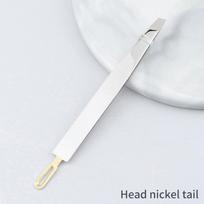 Stainless Steel Tweezers Eyelash Clip Eyebrow Clip Eyebrow Trimming Tweezers Double Ended Diagonal Mouth Women'S Beauty Tool white