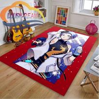 Cartoon Adventure game carpet 3D Print Genshin Impact Floor Mat Living Room Carpet Soft Flannel   Play 40cm x 60cm