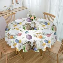 Pavasario Velykų kiaušinių Triušio Apvalaus stalo užtiesalai Festivalio pietūs Neperšlampami staltiesės stalo užtiesalai vestuvių vakarėliui dekoruoti 4pcs 33x48 Table mat gray