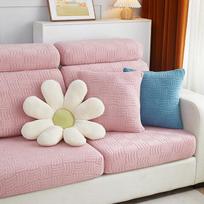 Elastingas sofos pagalvėlės užvalkalas foteliui Svetainės žakardo storas sofos užvalkalas Nuimamas L formos kampinis sofos užvalkalo apsauga Back Cushion Cover rožinė