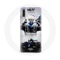 Coque pour Samsung Galaxy A70 Formule 1 Valtteri Bottas pilote de course F1 Noir juoda
