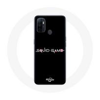 Coque Oppo A53 Squid Game logo Fond Noir juoda